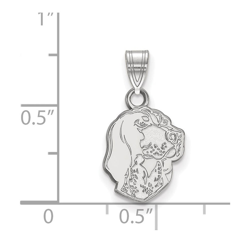 Sterling Silver Rhodium Plated Logoart University Of Tennessee Smokey Small Pendant