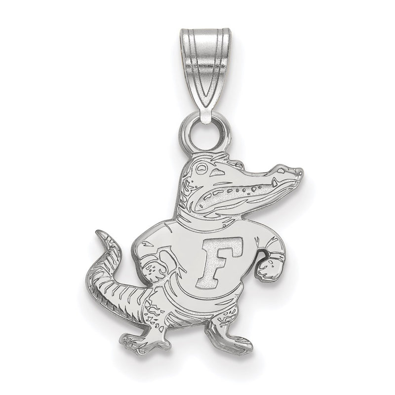 Sterling Silver Rhodium Plated Logoart University Of Florida Gator Small Pendant