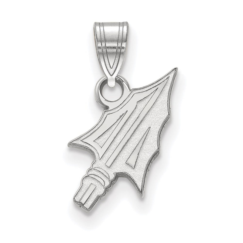 10K White Gold Logoart Florida State University Arrow Small Pendant