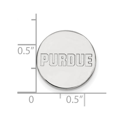 Sterling Silver Rhod-Pltd Logoart Purdue Univ. Lapel Pin