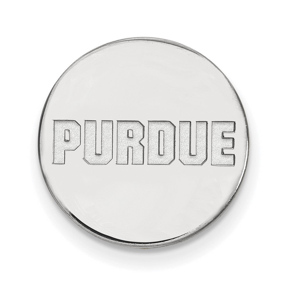 Sterling Silver Rhod-Pltd Logoart Purdue Univ. Lapel Pin
