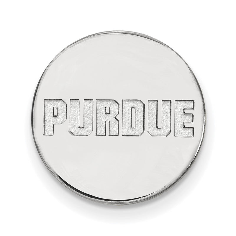 Sterling Silver Rhod-Pltd Logoart Purdue Univ. Lapel Pin