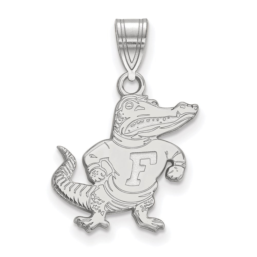 Sterling Silver Rhodium Plated Logoart University Of Florida Gator Medium Pendant
