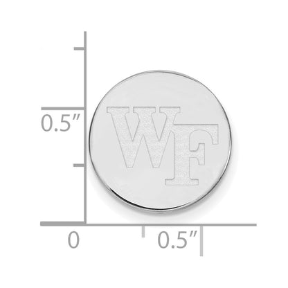 Sterling Silver Rhod-Pltd Logoart Wake Forest University Lapel Pin