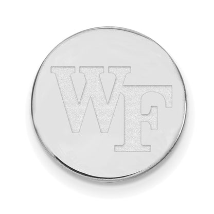 Sterling Silver Rhod-Pltd Logoart Wake Forest University Lapel Pin