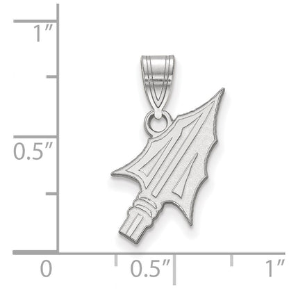 Sterling Silver Rhodium Plated Logoart Florida State University Arrow Medium Pendant