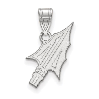 Sterling Silver Rhodium Plated Logoart Florida State University Arrow Medium Pendant