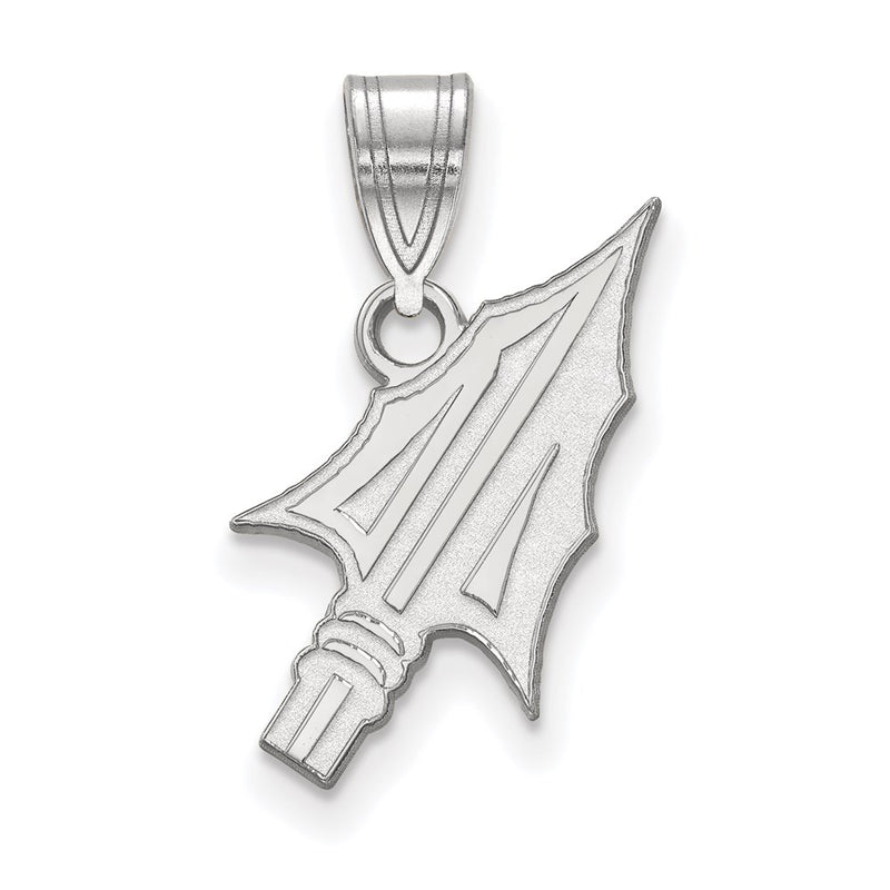 Sterling Silver Rhodium Plated Logoart Florida State University Arrow Medium Pendant
