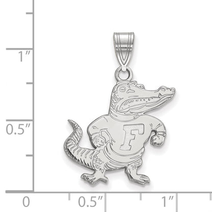 10K White Gold Logoart University Of Florida Gator Large Pendant