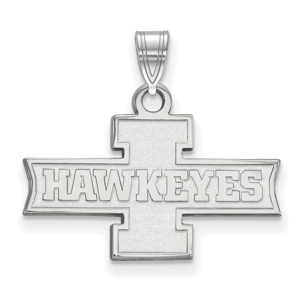 14K White Gold Logoart University Of Iowa Hawkeyes Small Pendant