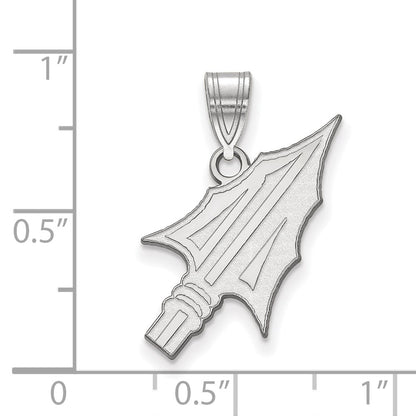 Sterling Silver Rhodium Plated Logoart Florida State University Arrow Large Pendant