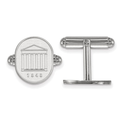 Sterling Silver Rhod-Pltd Logoart U. of Mississippi Crest Cuff Links