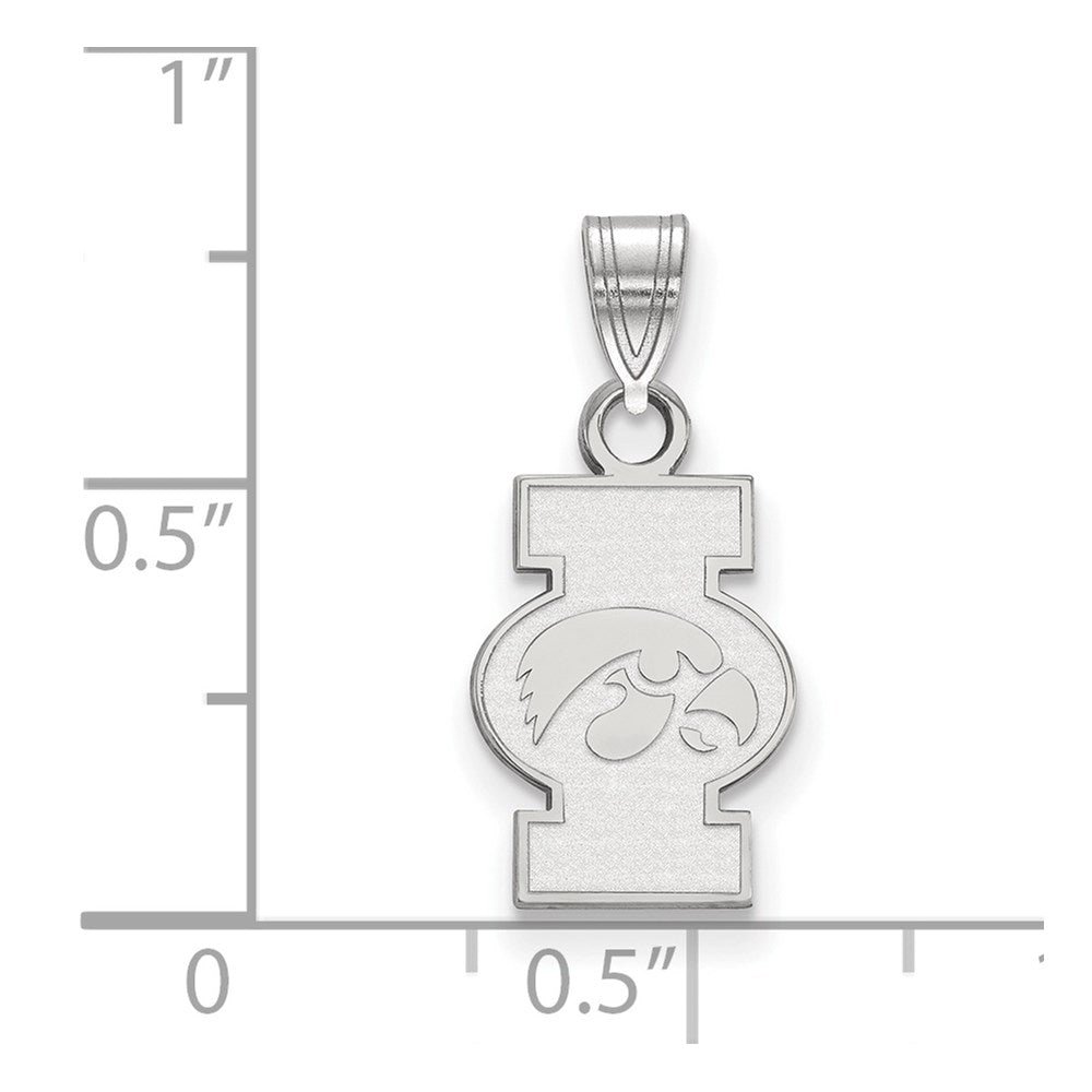10K White Gold Logoart University Of Iowa Small Pendant