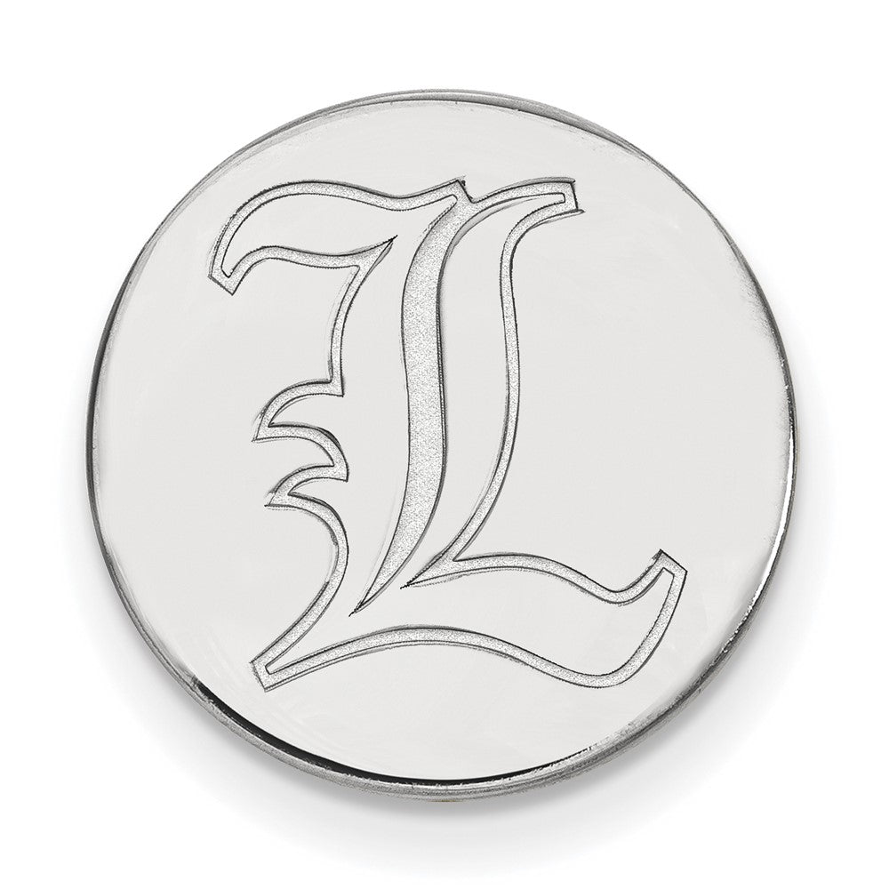 Sterling Silver Rhod-Pltd Logoart University of Louisville Lapel Pin