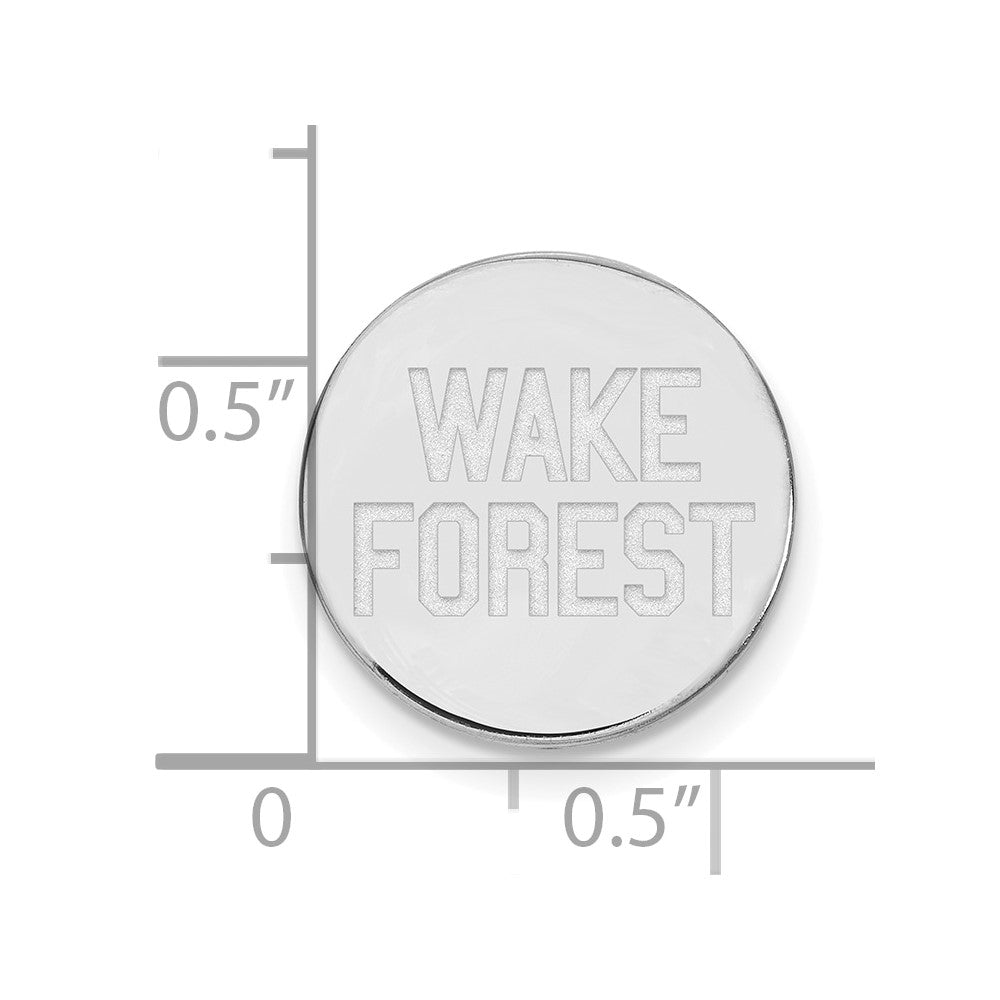 14K White Gold LogoArt Wake Forest University W-F Deacon Lapel Pin