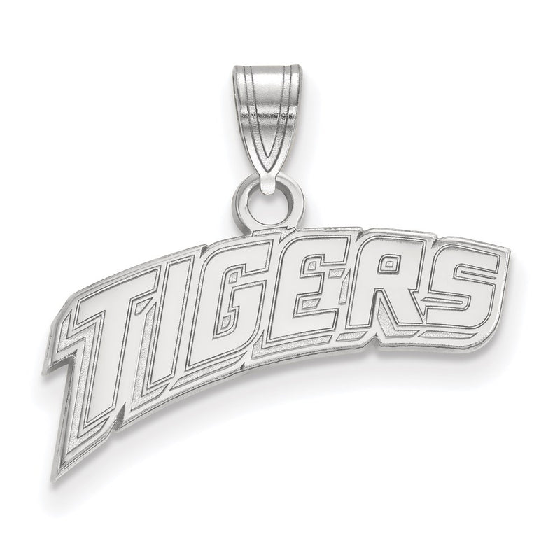 Sterling Silver Rhodium Plated Logoart Louisiana State University Tigers Small Pendant