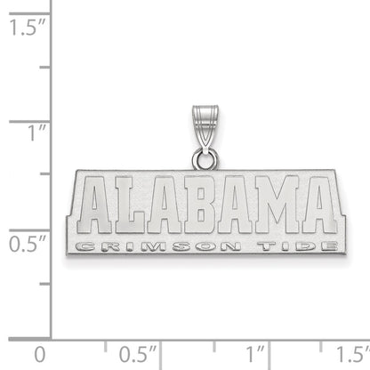 10K White Gold Logoart University Of Alabama Crimson Tide Medium Pendant