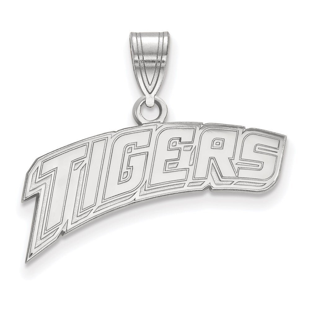14K White Gold Logoart Louisiana State University Tigers Medium Pendant