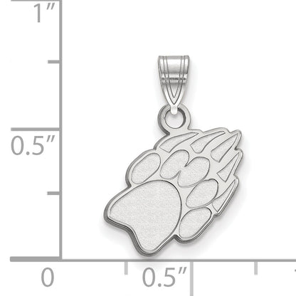 10K White Gold Logoart University Of Wisconsin Paw Print Small Pendant
