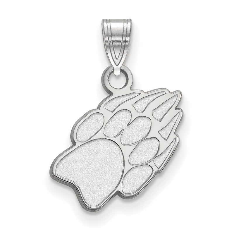 14K White Gold Logoart University Of Wisconsin Paw Print Small Pendant