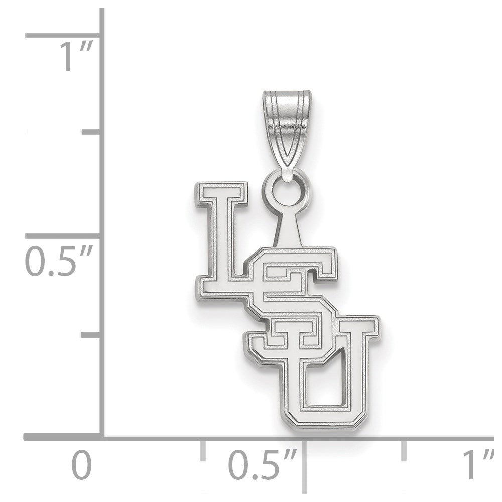 Sterling Silver Rhodium Plated Logoart Louisiana State University L S U Small Pendant
