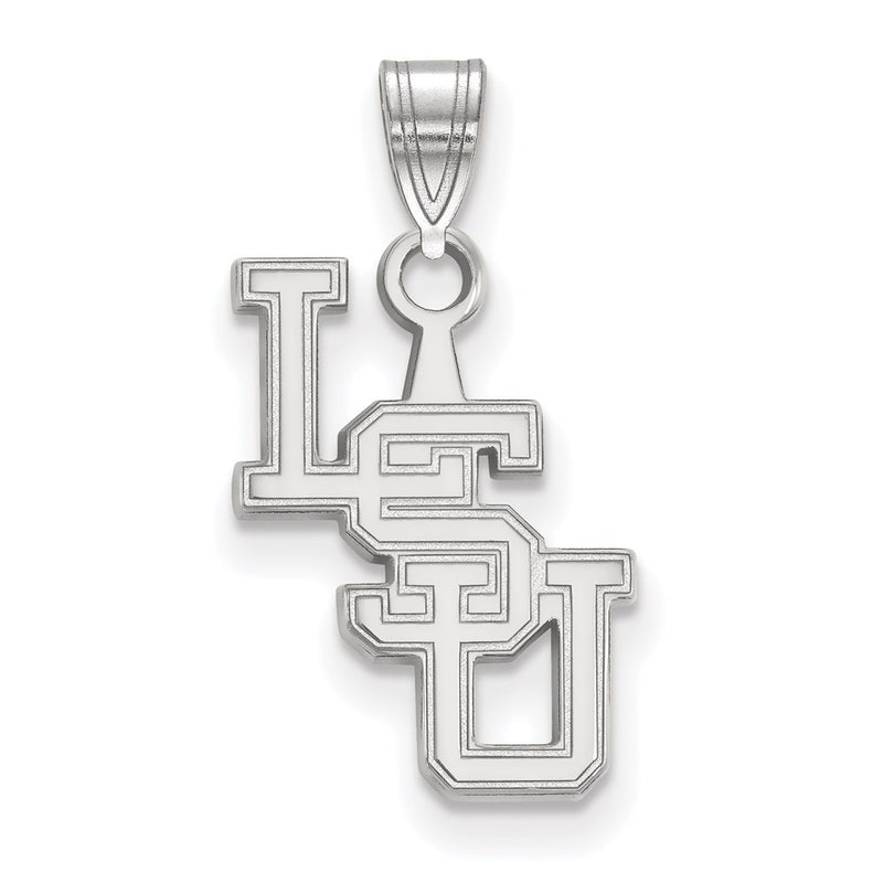 10K White Gold Logoart Louisiana State University L S U Small Pendant