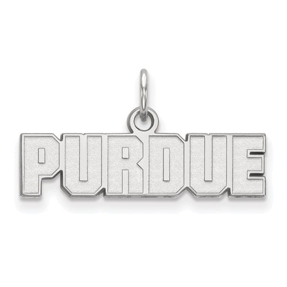 Sterling Silver Rhodium Plated Logoart Purdue University Block Type Extra Small Pendant
