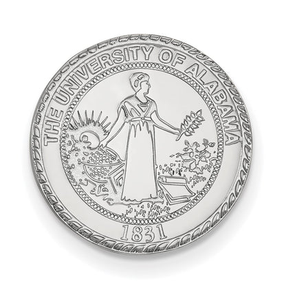 Sterling Silver Rhodium Plated Logoart University of Alabama Crest Lapel Pin