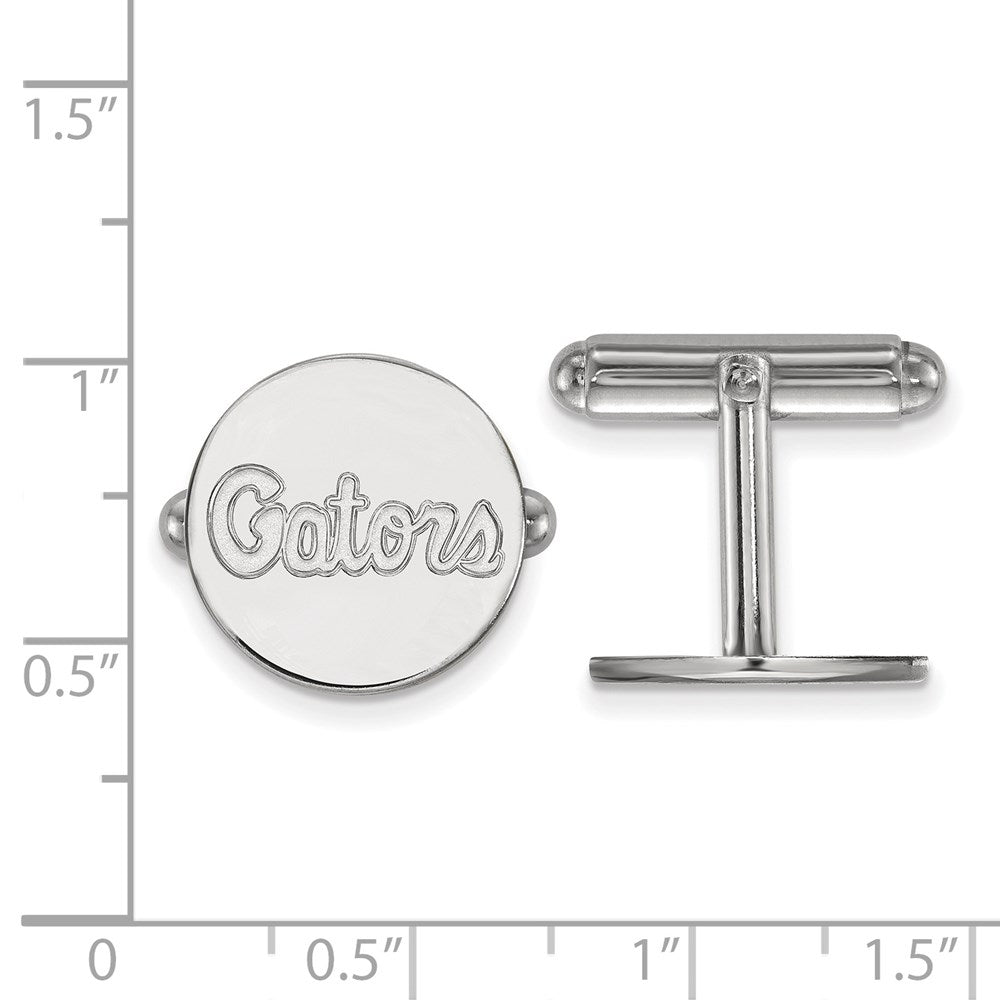 Sterling Silver Rhod-Pltd Logoart University of Florida Gators Cuff Links