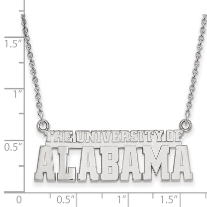 10K White Gold Logoart The University Of Alabama Large Pendant 18 Inch Necklace