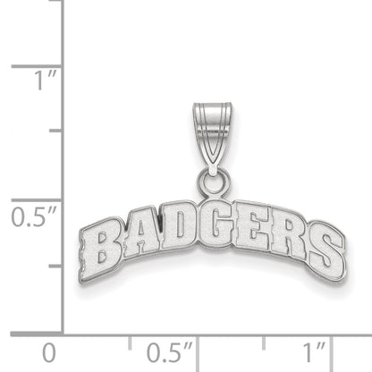 10K White Gold Logoart University Of Wisconsin Badgers Medium Pendant