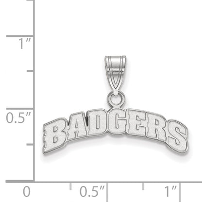 10K White Gold Logoart University Of Wisconsin Badgers Medium Pendant