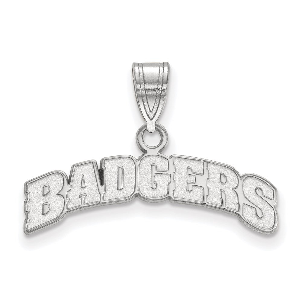 14K White Gold Logoart University Of Wisconsin Badgers Medium Pendant