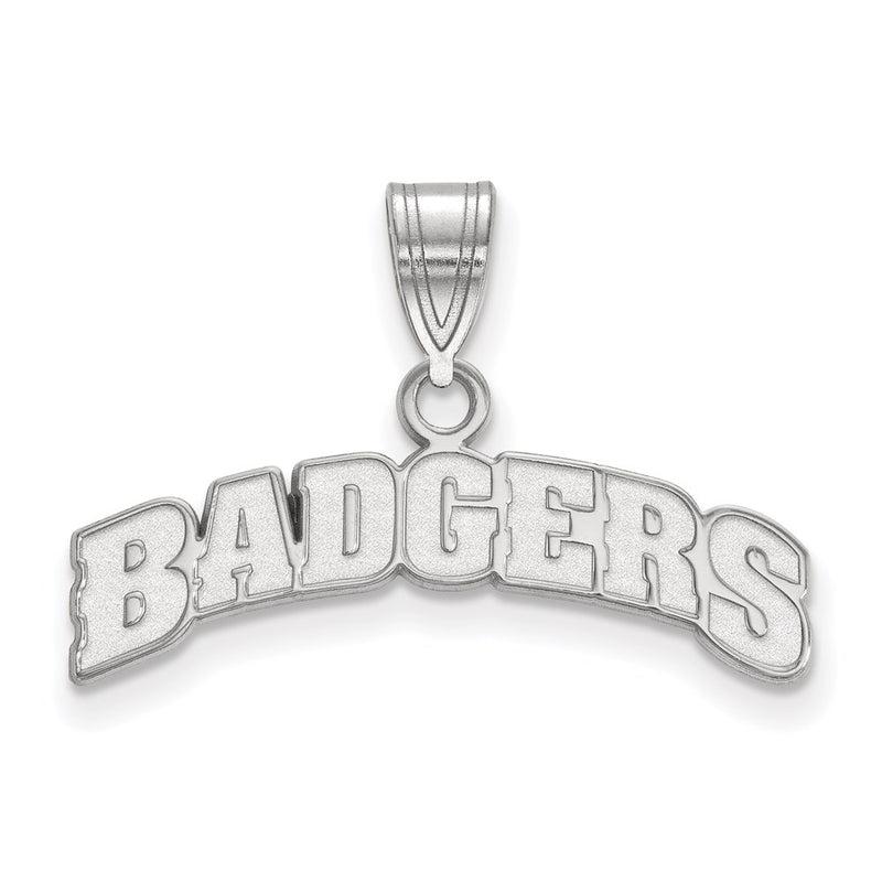 14K White Gold Logoart University Of Wisconsin Badgers Medium Pendant