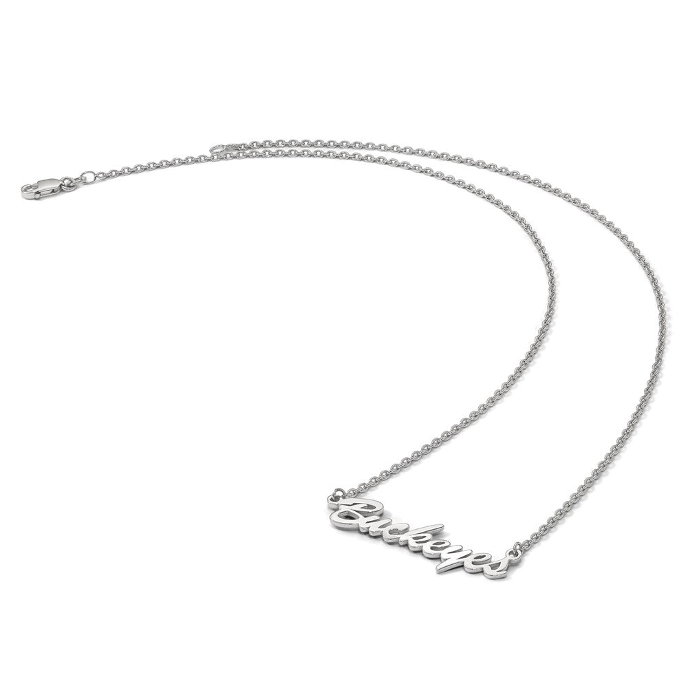 Sterling Silver Rhodium Plated Logoart The Ohio State University Medium Buckeyes Script 18 Inch Necklace