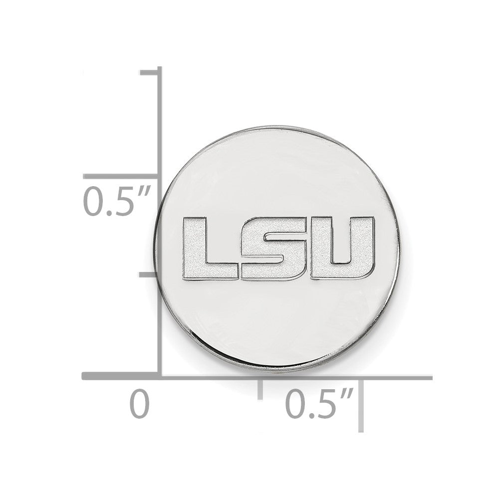 Sterling Silver Rhod-Pltd Logoart Louisiana State University Lapel Pin