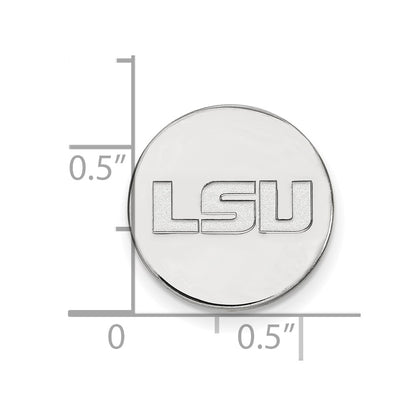 Sterling Silver Rhod-Pltd Logoart Louisiana State University Lapel Pin