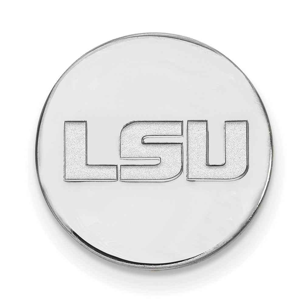 Sterling Silver Rhod-Pltd Logoart Louisiana State University Lapel Pin