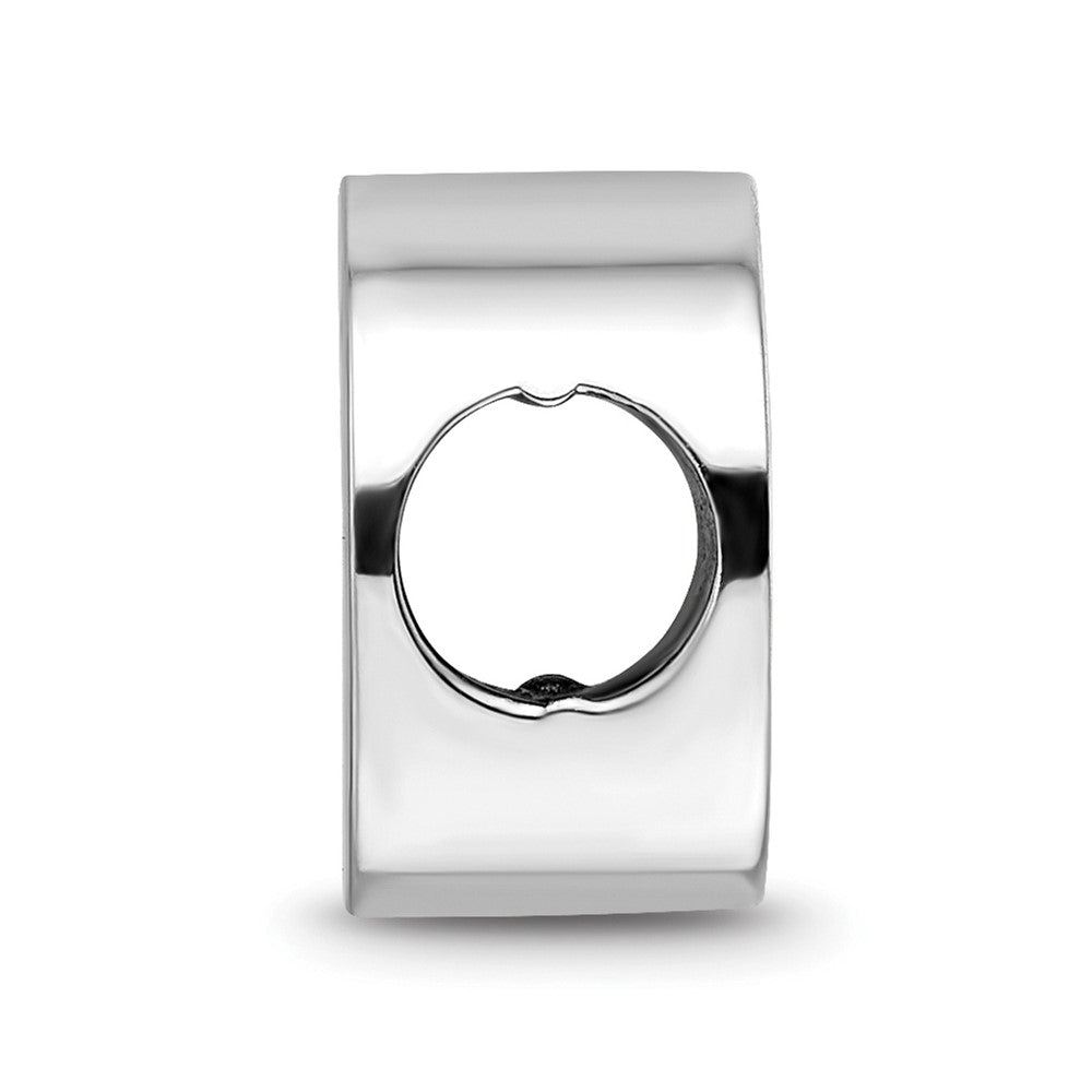 Sterling Silver Rhodium-Plated Nhl Logoart Boston Bruins Enamel Bead