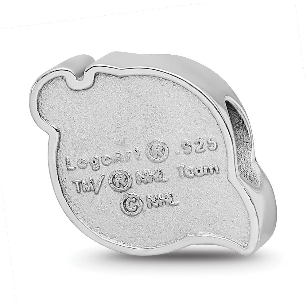 Sterling Silver Nhl Logoart New Jersey Devils Enameled Logo Bead