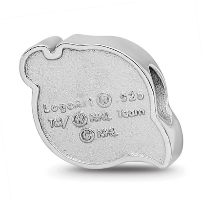 Sterling Silver Nhl Logoart New Jersey Devils Enameled Logo Bead