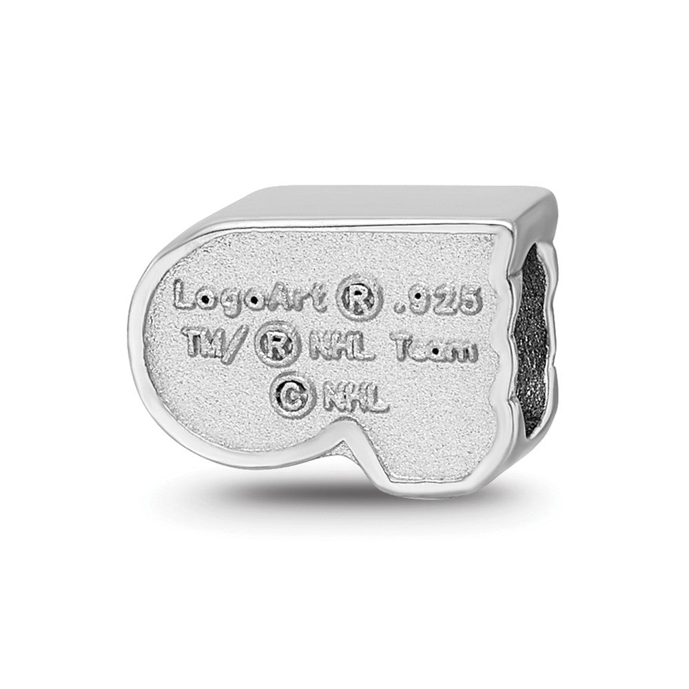 Sterling Silver Nhl Logoart Philadelphia Flyers Enameled Logo Bead