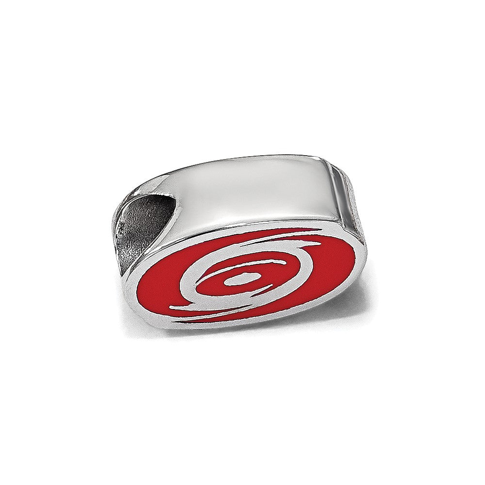 Sterling Silver Nhl Logoart Carolina Hurricanes Enameled Logo Bead