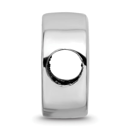 Sterling Silver Rhod-Pltd Nhl Logoart Winnipeg Jets Enameled Bead
