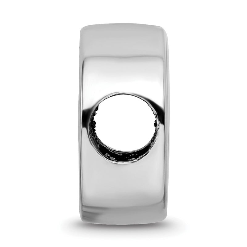 Sterling Silver Rhod-Pltd Nhl Logoart Winnipeg Jets Enameled Bead