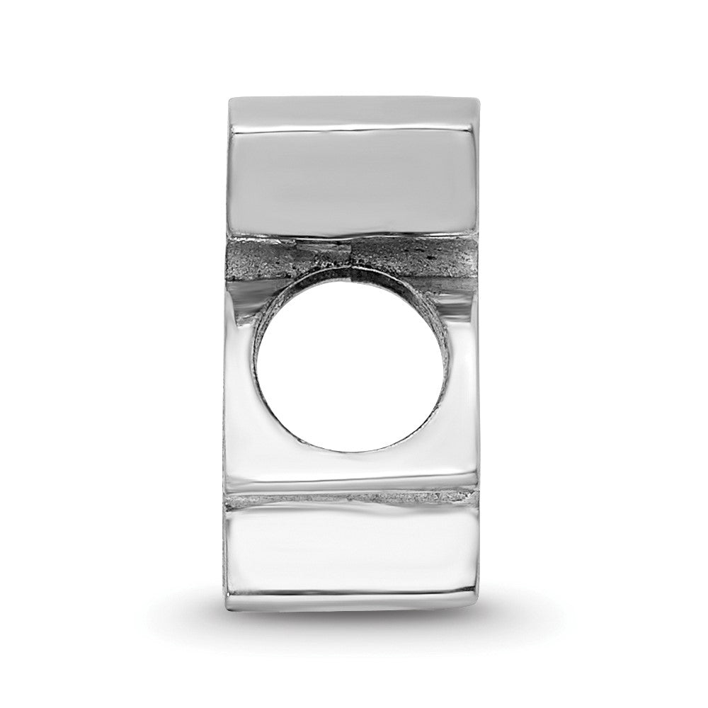 Sterling Silver Rhod-Pltd Logoart Michigan State U. Spartan Enamel Bead