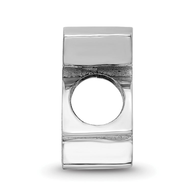 Sterling Silver Rhod-Pltd Logoart Michigan State U. Spartan Enamel Bead