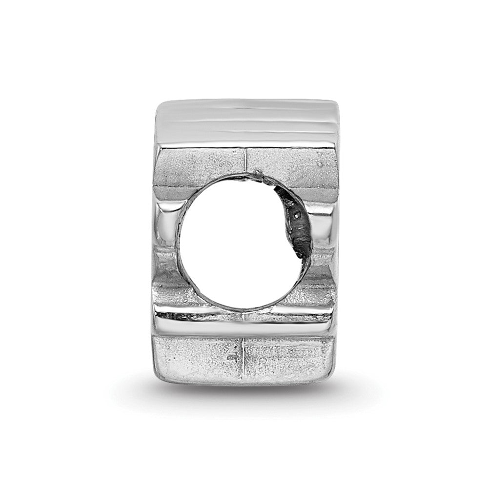 Sterling Silver Rhod-Pltd Nhl Logoart Pittsburgh Penguins Enamel Bead