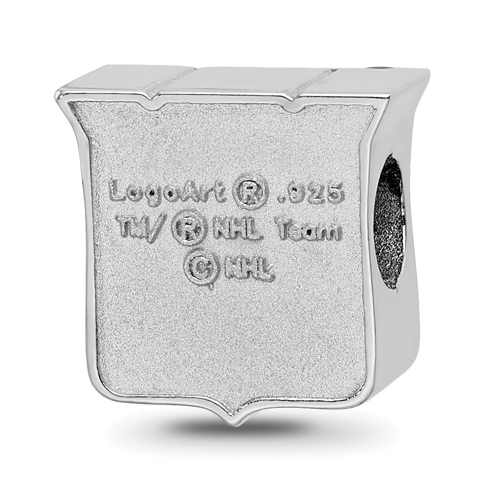 Sterling Silver Nhl Logoart New York Rangers Enameled Logo Bead