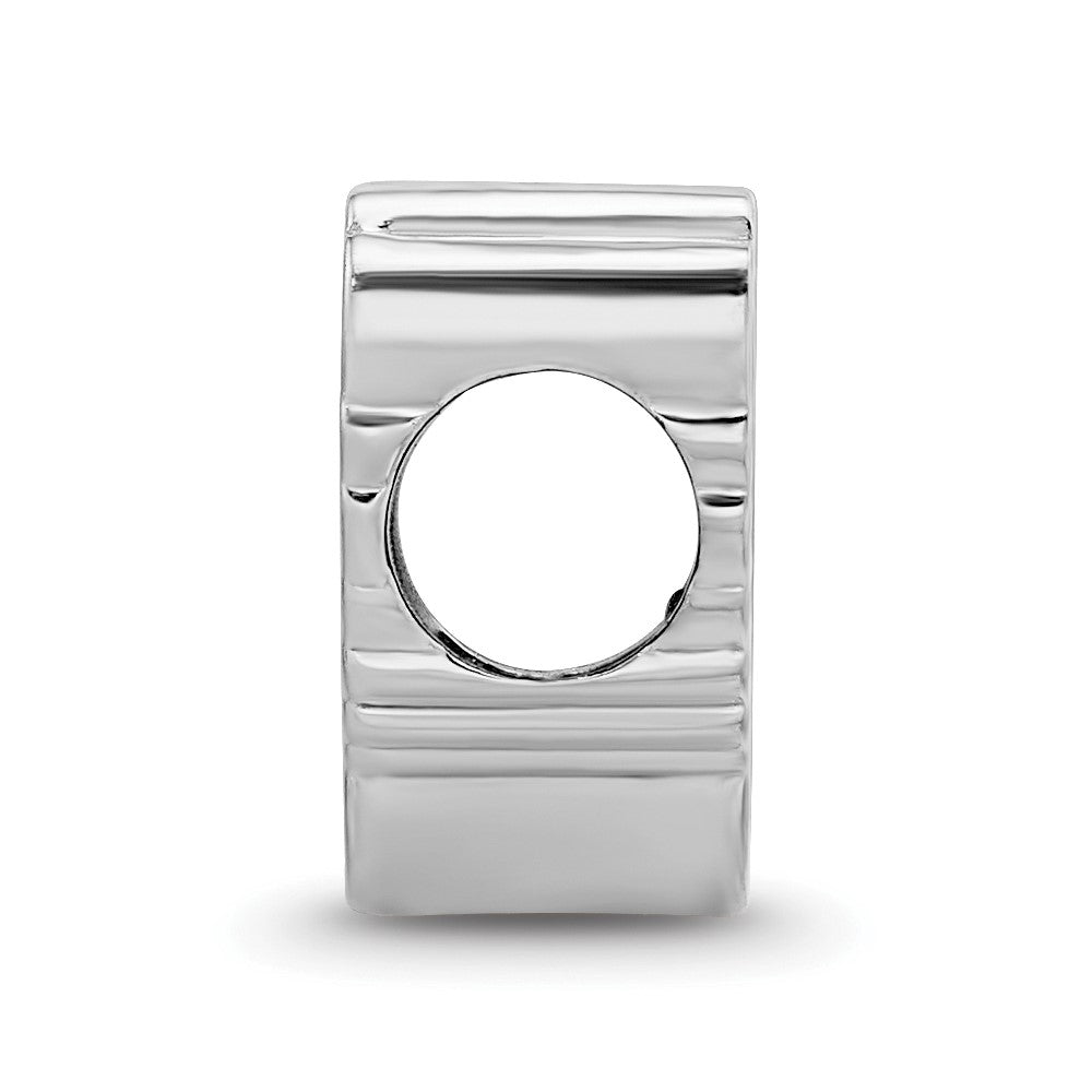 Sterling Silver Rhodium-Plated Nhl Logoart Detroit Red Wings Enamel Bead